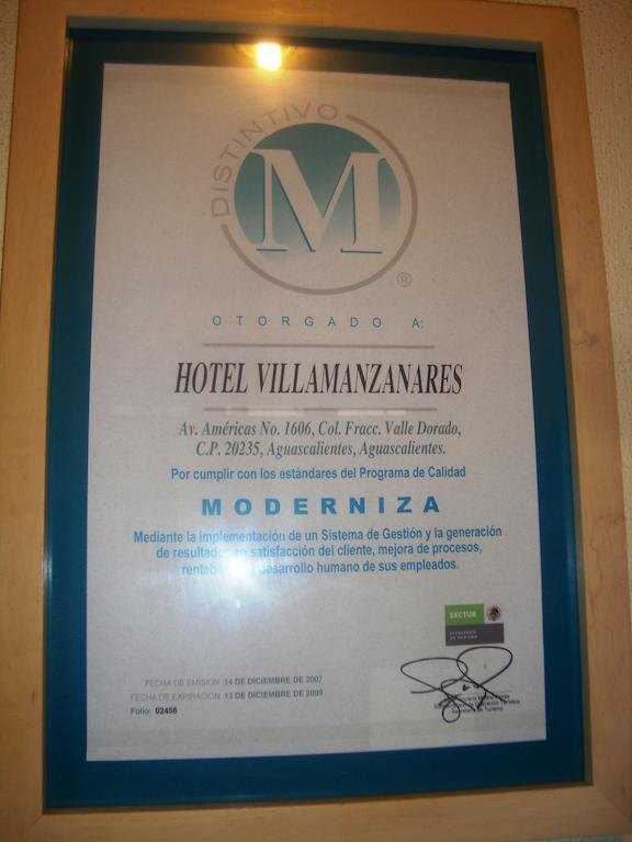 Hotel Villa Manzanares Aguascalientes Exteriér fotografie